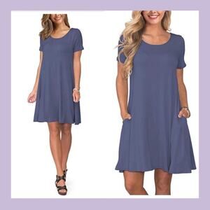 KORSIS Women's Casual T Shirt Swing Dress